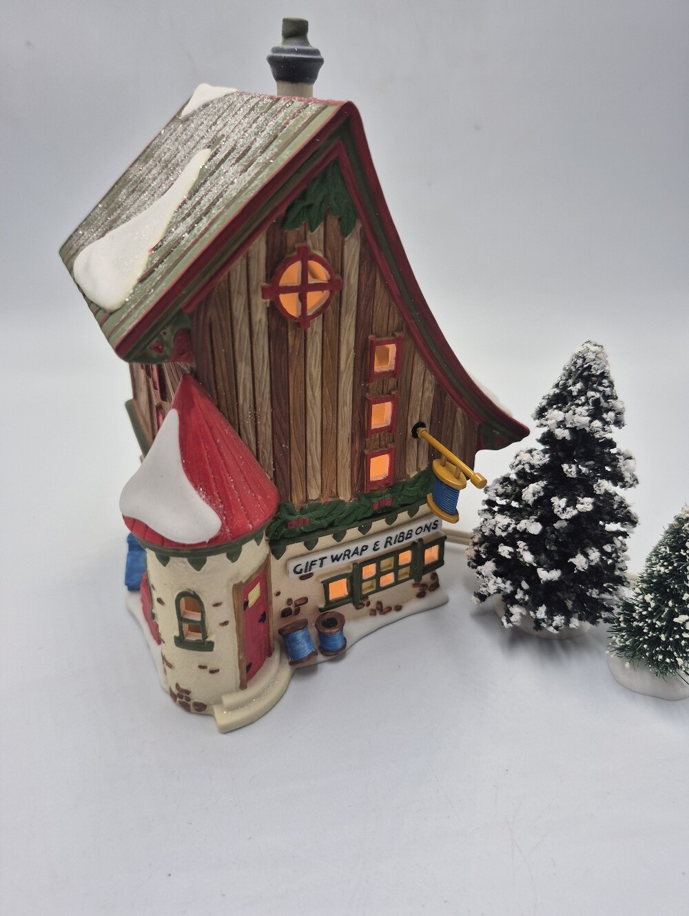 Department 56 North pole village Gift Wrap And Ribbons shop